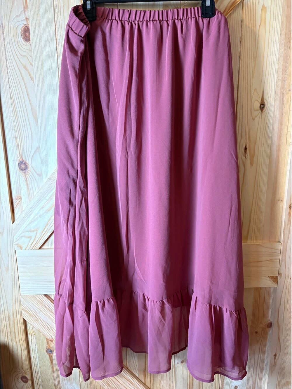a new day 2X Mauve Ruffled Midi Skirt - Picture 4 of 9